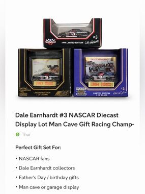 Dale Earnhardt #3 NASCAR Diecast Display Lot‎ Man Cave Gift Racing Champions